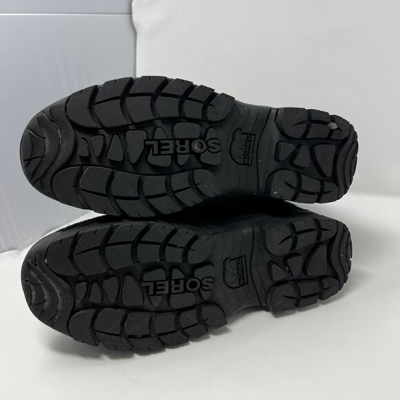 Sorel Waterfall Slip 2 NL1782 Suede Insulated Thinsulate Zip Black Women US 10 - Picture 7 of 12